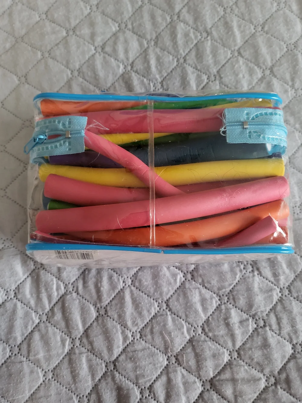 Kids Multi-Color Foam Hair Rollers Set - Travel Pouch